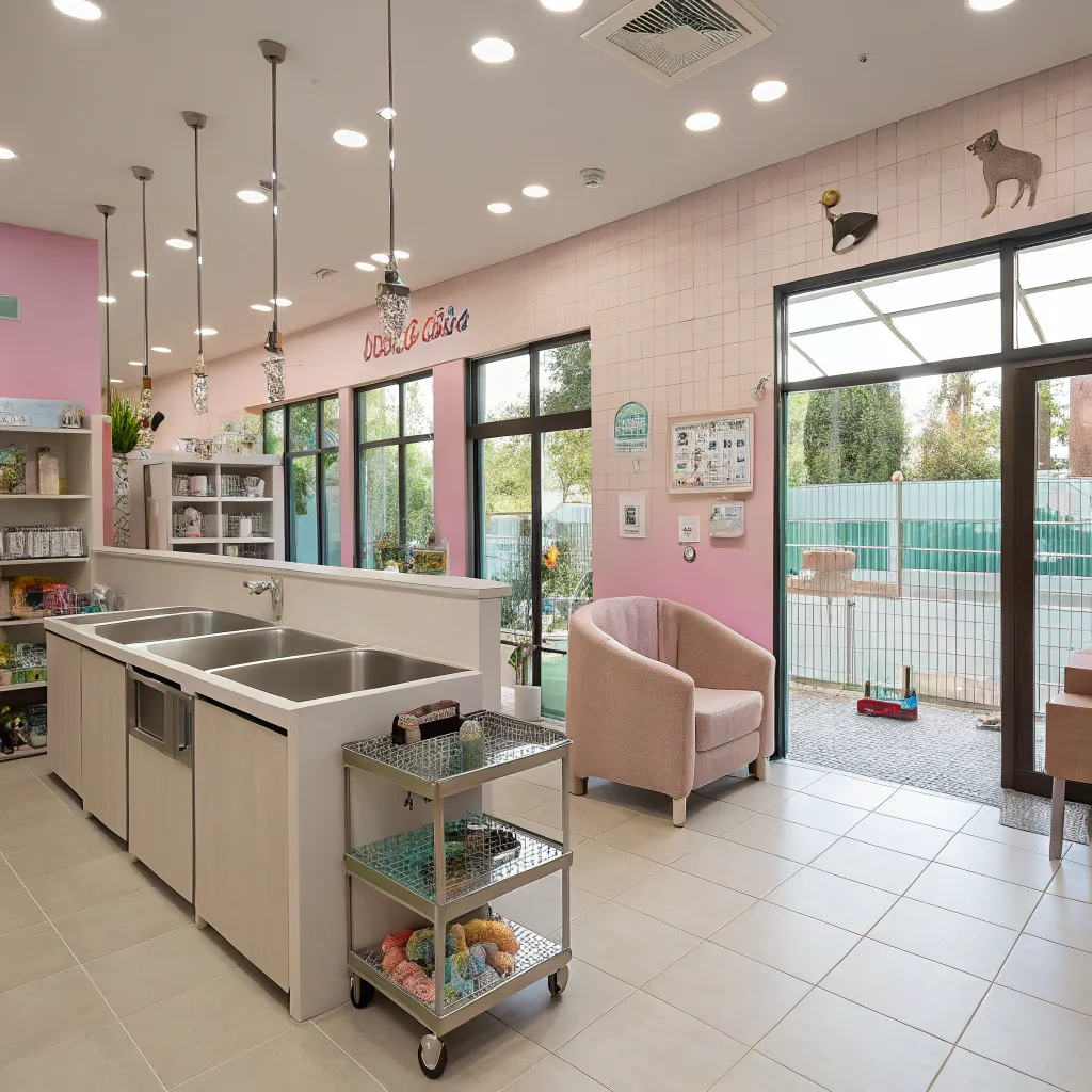 Interior of the EXVARNITHOL Pet Salon
